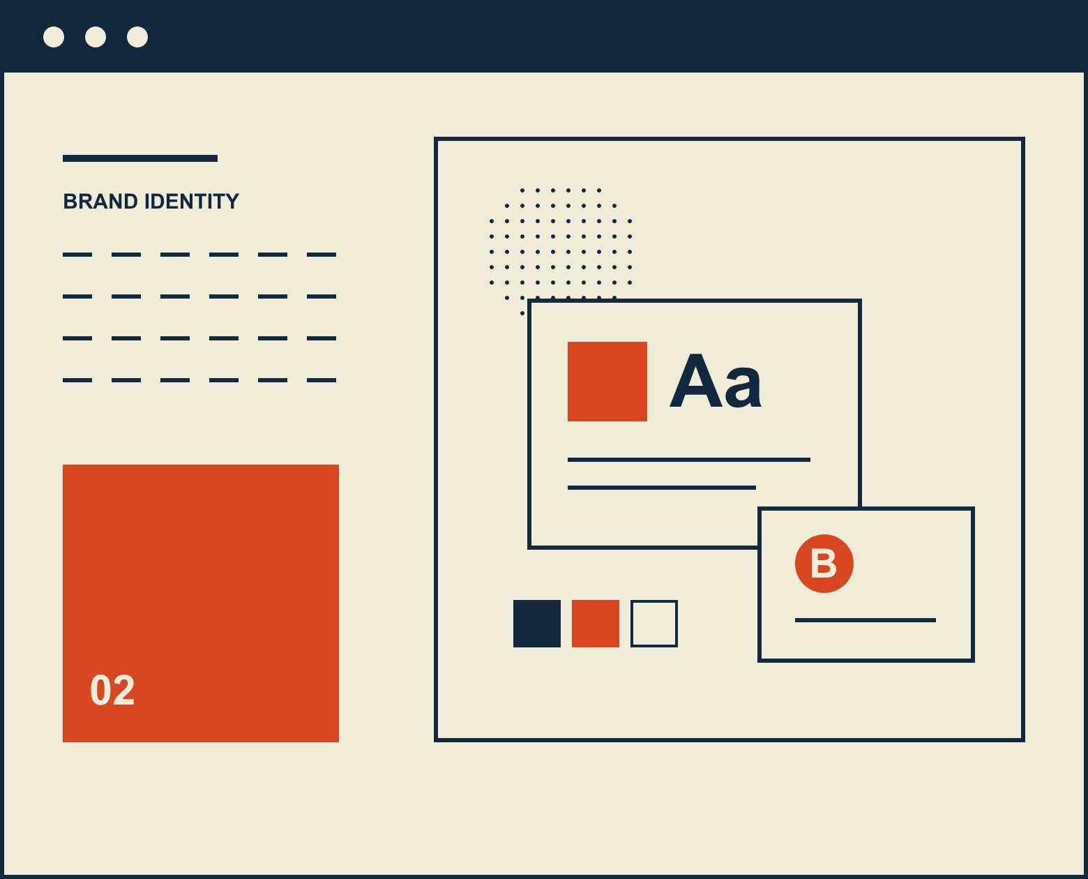 Website mockup with halftone mountain artwork